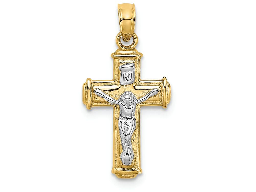 FJC Finejewelers Block Crucifix Cross Jesus Inri Charm