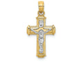 FJC Finejewelers Block Crucifix Cross Jesus Inri Charm