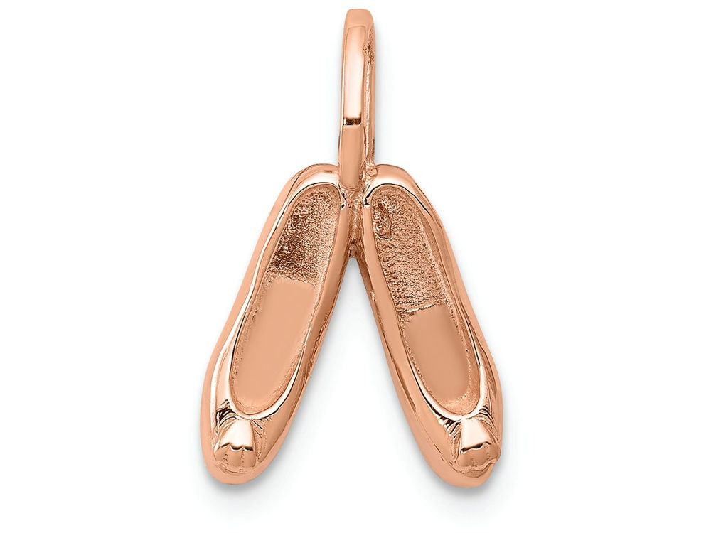 FJC Finejewelers 14k Rose Gold Solid Polished 3dimensional Ballet Slippers Charm
