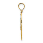 FJC Finejewelers 14k Two-tone Gold Round Frame with Filigree Center Charm Two-color