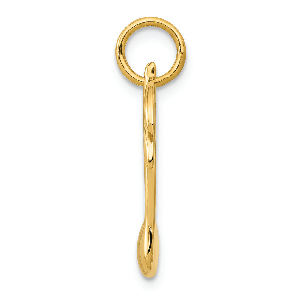 FJC Finejewelers 14k Yellow Gold Polished Flat-backed Musical Note Charm