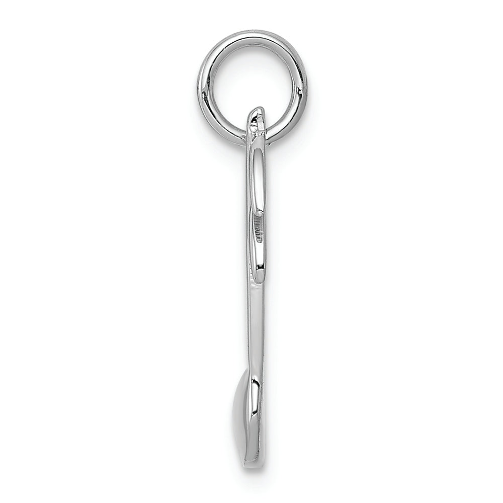 FJC Finejewelers 14k White Gold Polished Flat-backed Musical Note Charm