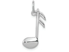 FJC Finejewelers 14k White Gold Polished Flat-backed Musical Note Charm