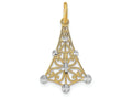 FJC Finejewelers 14k Two-tone Gold Small Chandellier Charm Round Accentso-ring