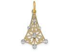 FJC Finejewelers 14k Two-tone Gold Small Chandellier Charm Round Accentso-ring