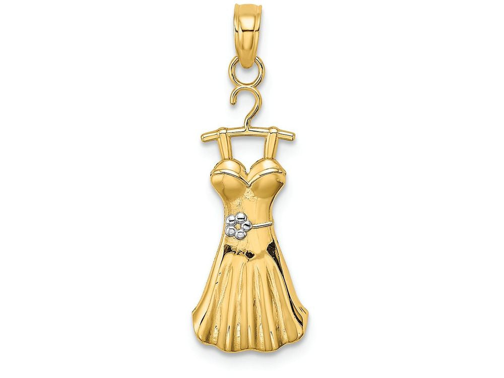 FJC Finejewelers Dress Flower On Hangertwo-color Charm