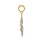 FJC Finejewelers 14k Two-tone Gold Solid Polished 3dimensional Sun Moon Charm