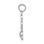 FJC Finejewelers 14k White Gold White Little Boy Hanging Diagonally From Foot Charm