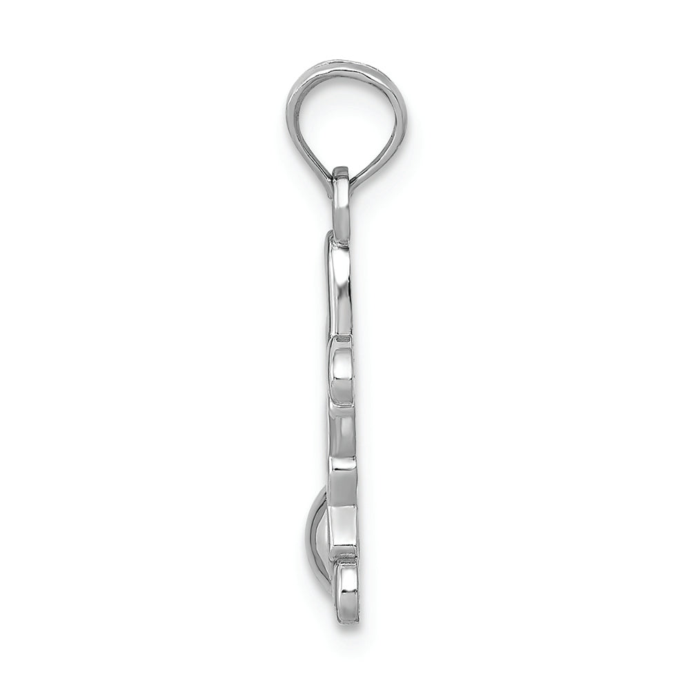 FJC Finejewelers 14k White Gold White Little Boy Hanging Diagonally From Foot Charm
