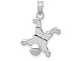 FJC Finejewelers 14k White Gold White Little Boy Hanging Diagonally From Foot Charm