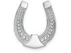 FJC Finejewelers 14k White Gold White Horseshoe Charm