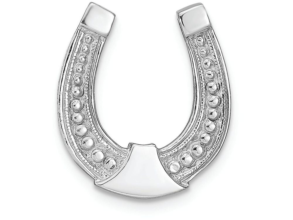 FJC Finejewelers 14k White Gold White Horseshoe Charm