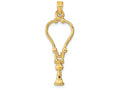 FJC Finejewelers 14k Yellow Gold Stethoscope with Conemoveable Charm