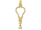 FJC Finejewelers 14k Yellow Gold Stethoscope with Conemoveable Charm