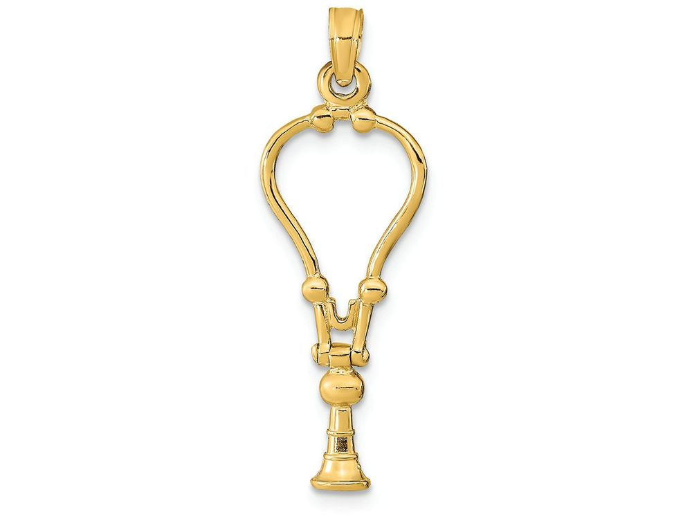 FJC Finejewelers 14k Yellow Gold Stethoscope with Conemoveable Charm