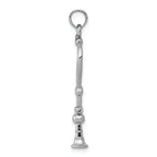 FJC Finejewelers 14k White Gold White Stethoscope with Conemoveable Charm