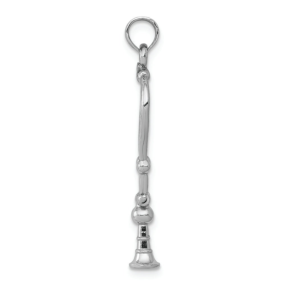 FJC Finejewelers 14k White Gold White Stethoscope with Conemoveable Charm
