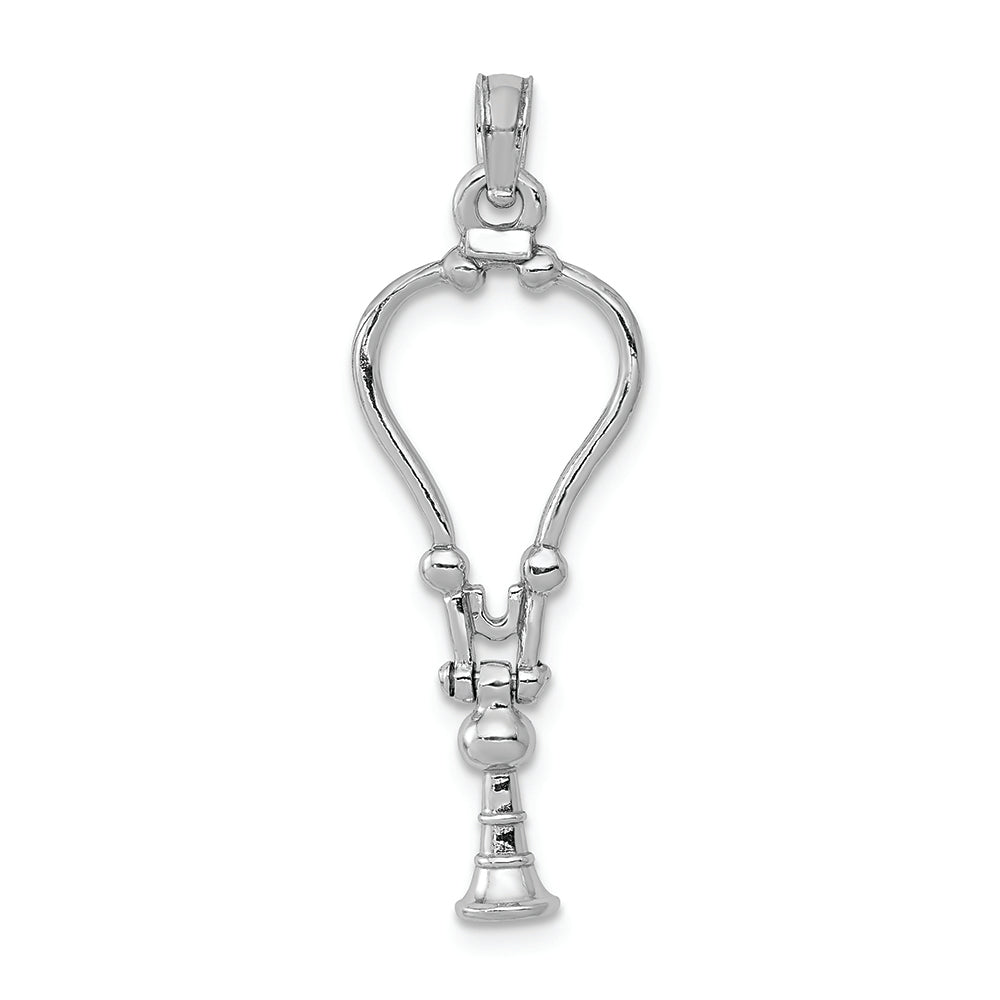 FJC Finejewelers 14k White Gold White Stethoscope with Conemoveable Charm