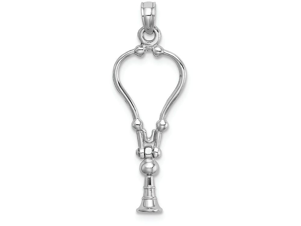 FJC Finejewelers 14k White Gold White Stethoscope with Conemoveable Charm