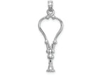 FJC Finejewelers 14k White Gold White Stethoscope with Conemoveable Charm