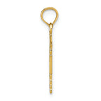 FJC Finejewelers 14k Yellow Gold Rn Caduceustextured Narrownurse Charm