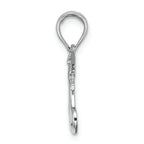 FJC Finejewelers 14k White Gold White Mom Below 2 Angels Holding A Heart Charm
