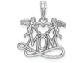 FJC Finejewelers 14k White Gold White Mom Below 2 Angels Holding A Heart Charm