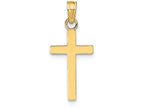 FJC Finejewelers 14k Yellow Gold Block Style Cross Polish Charm