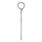 FJC Finejewelers 14k White Gold Block Style Cross Polish Charm