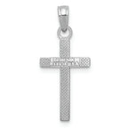 FJC Finejewelers 14k White Gold Block Style Cross Polish Charm