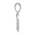 FJC Finejewelers 14k White Gold White Heart with Beaded Accent Charm