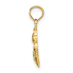 FJC Finejewelers 14k Yellow Gold Snowman with Scarf Hat Charm
