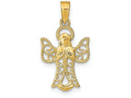 FJC Finejewelers 14k Yellow Gold Angel with Filigree Wings Charm