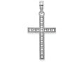 FJC Finejewelers 14k White Gold Beaded Block Cross Charm