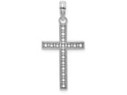 FJC Finejewelers 14k White Gold Beaded Block Cross Charm