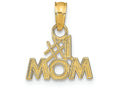 FJC Finejewelers 14k Yellow Gold #1 Momblock Letters Charm