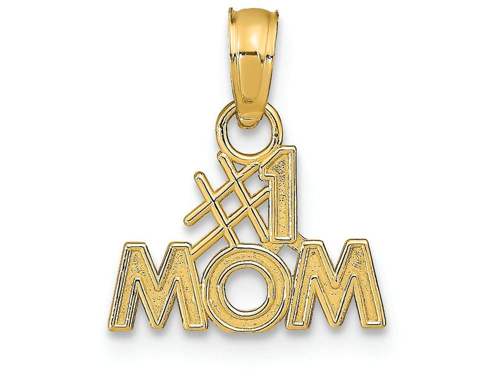 FJC Finejewelers 14k Yellow Gold #1 Momblock Letters Charm