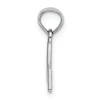 FJC Finejewelers 14k White Gold White #1 Momblock Letters Charm