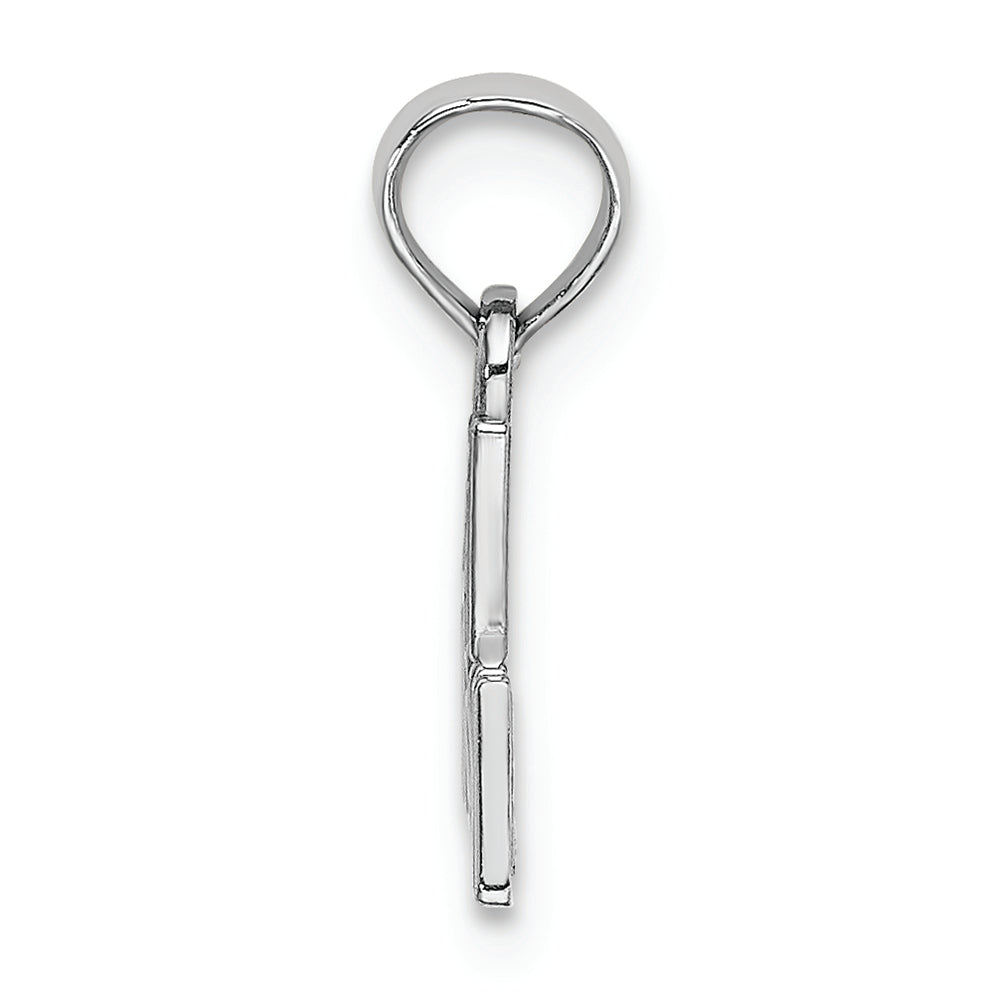 FJC Finejewelers 14k White Gold White #1 Momblock Letters Charm