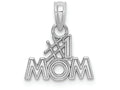 FJC Finejewelers 14k White Gold White #1 Momblock Letters Charm