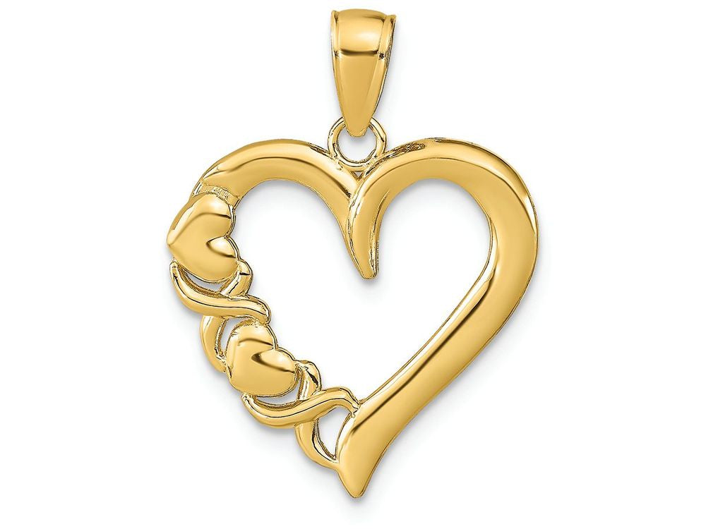 FJC Finejewelers 14k Yellow Gold Heart with "xo" Side Polish Charm