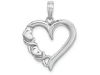 FJC Finejewelers 14k White Gold White Heart with "xo" Side Polish Charm