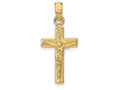FJC Finejewelers 14k Yellow Gold Small Crucifix Block Cross Charm
