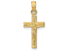 FJC Finejewelers 14k Yellow Gold Small Crucifix Block Cross Charm