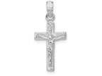 FJC Finejewelers 14k White Gold Small Crucifix Block Cross Charm