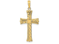 FJC Finejewelers 14k Yellow Gold Cross Charmtextured