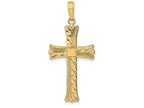 FJC Finejewelers 14k Yellow Gold Cross Charmtextured