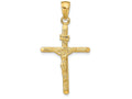 FJC Finejewelers 14k Yellow Gold Crucifix Charmtextured