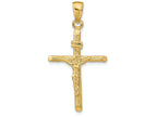 FJC Finejewelers 14k Yellow Gold Crucifix Charmtextured
