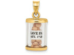 FJC Finejewelers 14k Yellow Gold 3d Mustard Seed Cylinder "if Ye Have Faith"moveable Charm